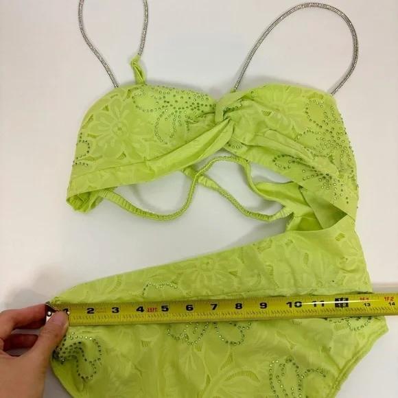 For Love and Lemons Anna Maxi Dress in Green Size M - Picture 10 of 16